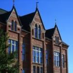 main hall on blue sky